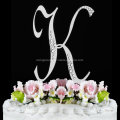 Diamant partiel French Font Letter Gâteau de mariage Topper pour décoration de mariage